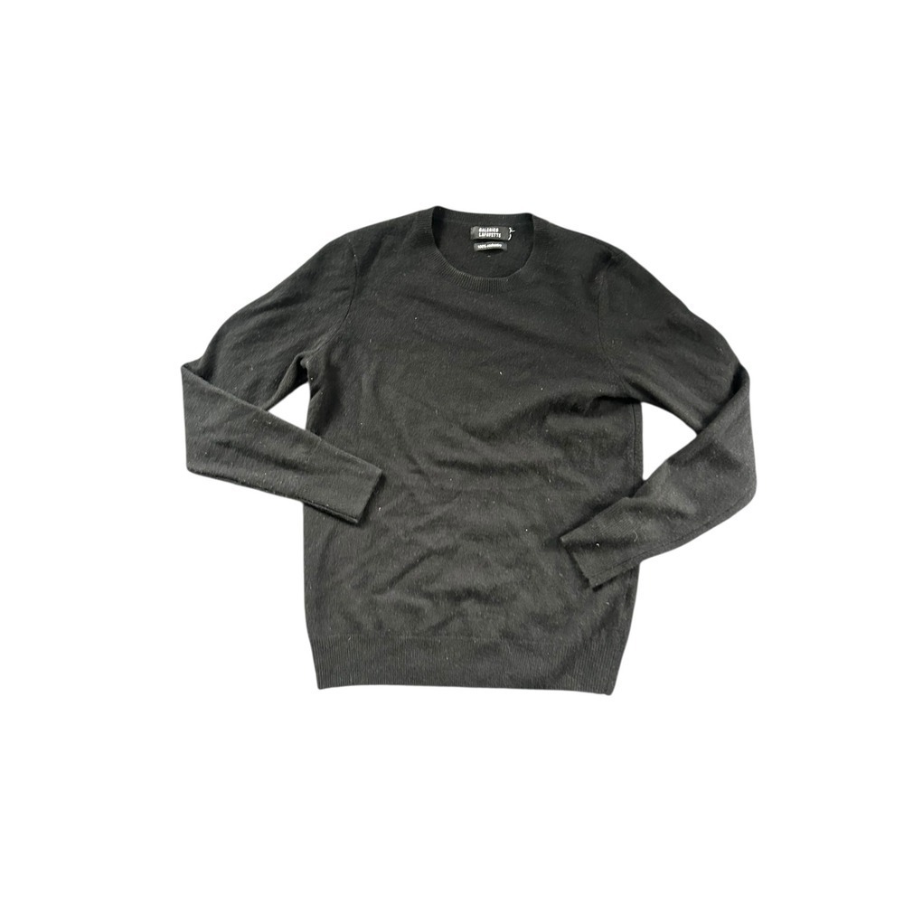 Galeries Lafayette Cashmere Black Crew Neck Sweater Women's Luxury‎